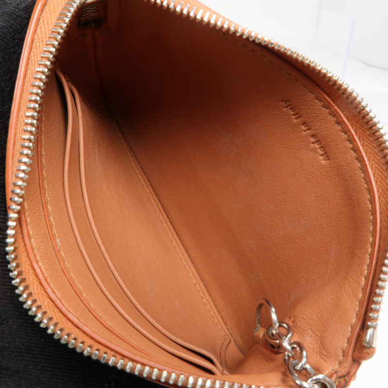 CELINE 牛皮皮革Coin Case銀扣零錢包-13