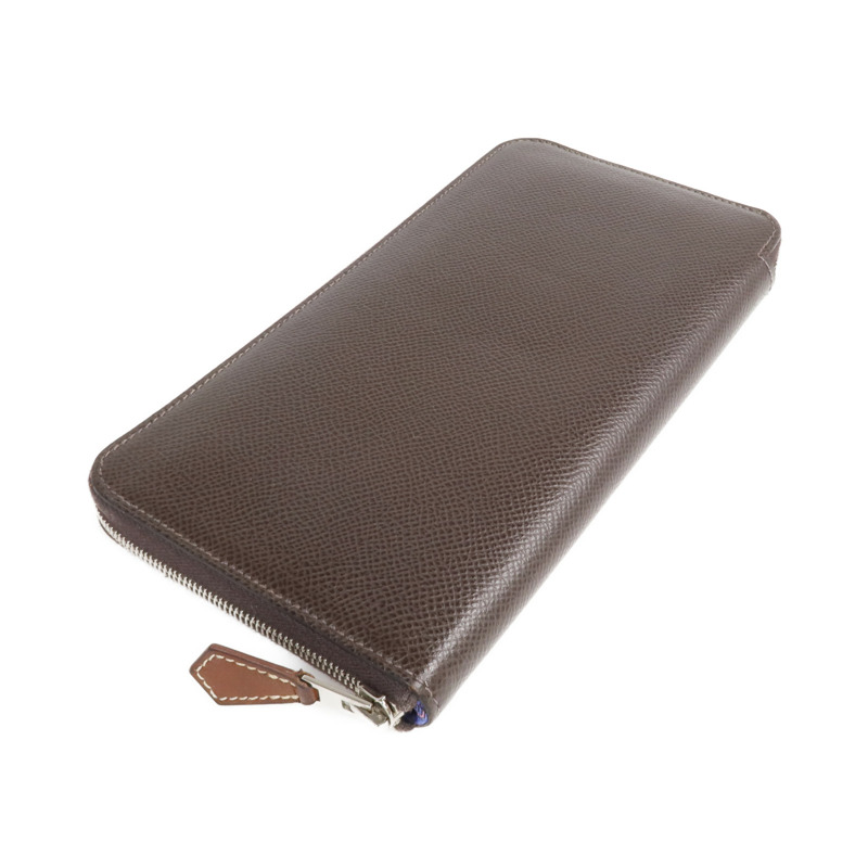HERMES Epsom皮革Silk In Long Wallet 銀扣長錢包-3