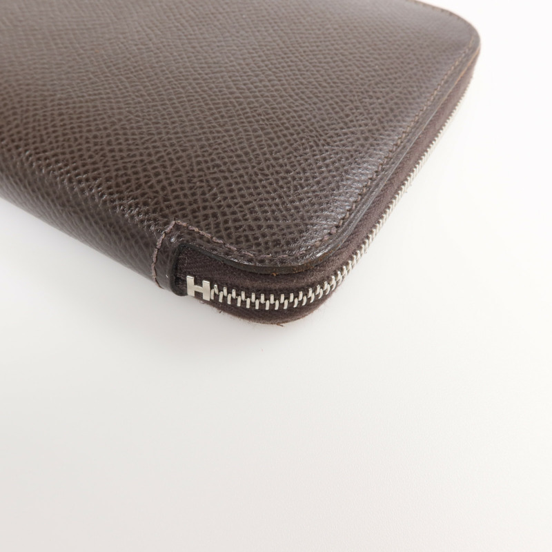 HERMES Epsom皮革Silk In Long Wallet 銀扣長錢包-6