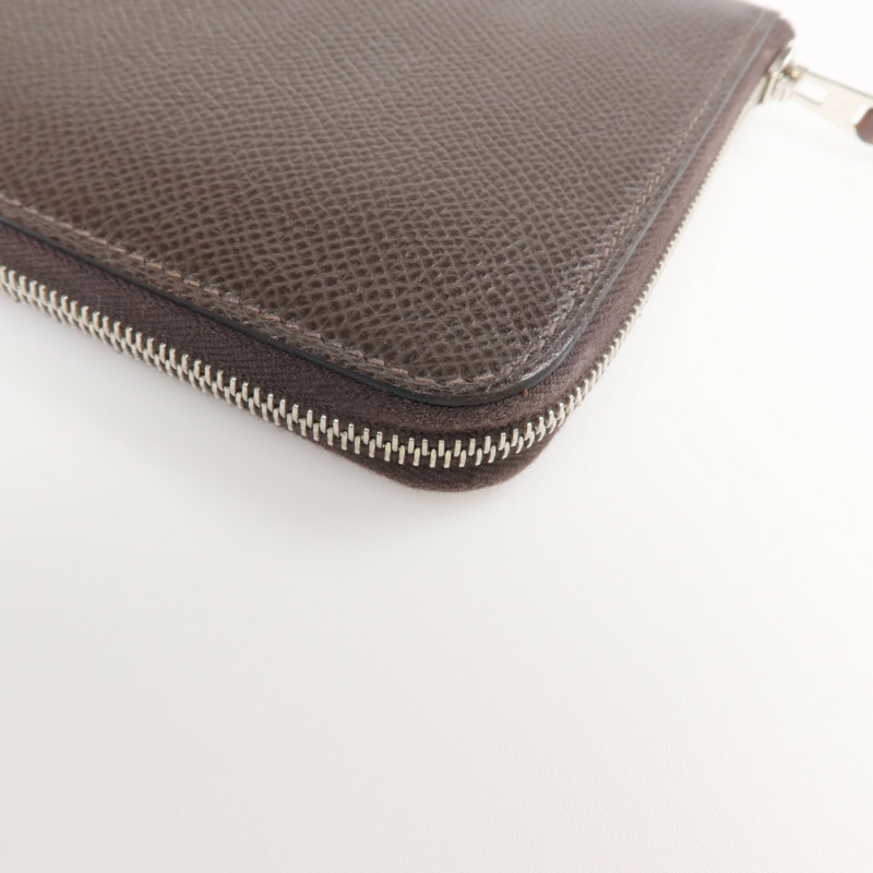 HERMES Epsom皮革Silk In Long Wallet 銀扣長錢包-9
