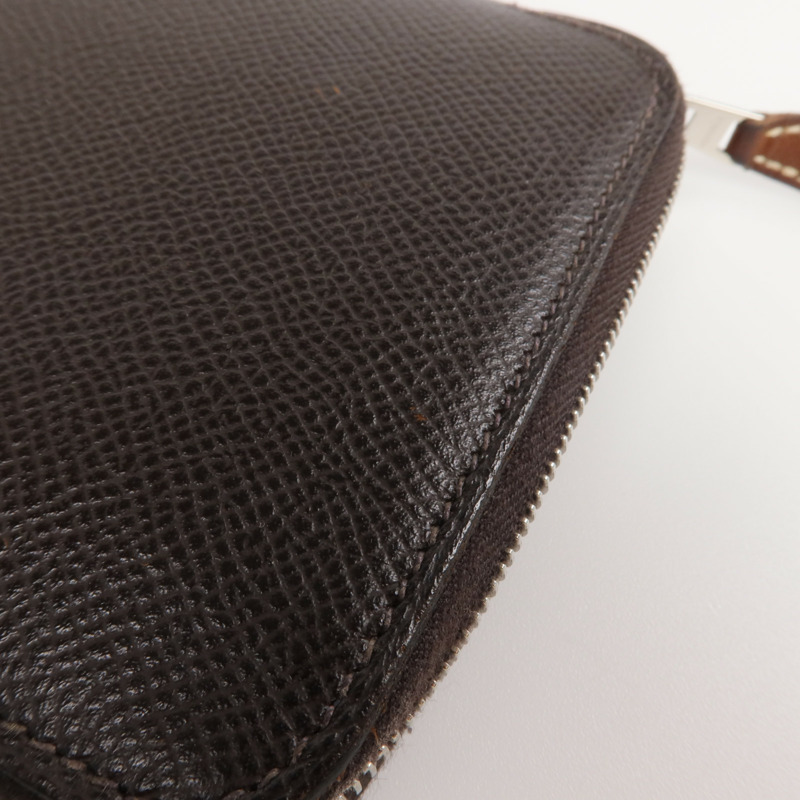 HERMES Epsom皮革Silk In Long Wallet 銀扣長錢包-16