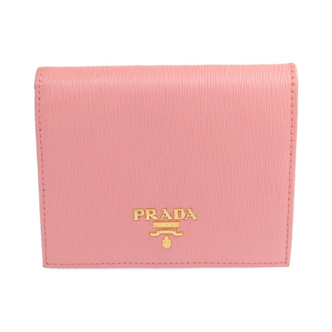 PRADA 牛皮皮革Wallet金扣錢包