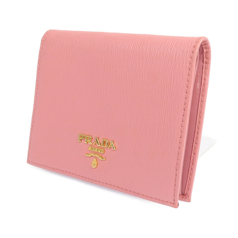 PRADA 牛皮皮革Wallet金扣錢包-2