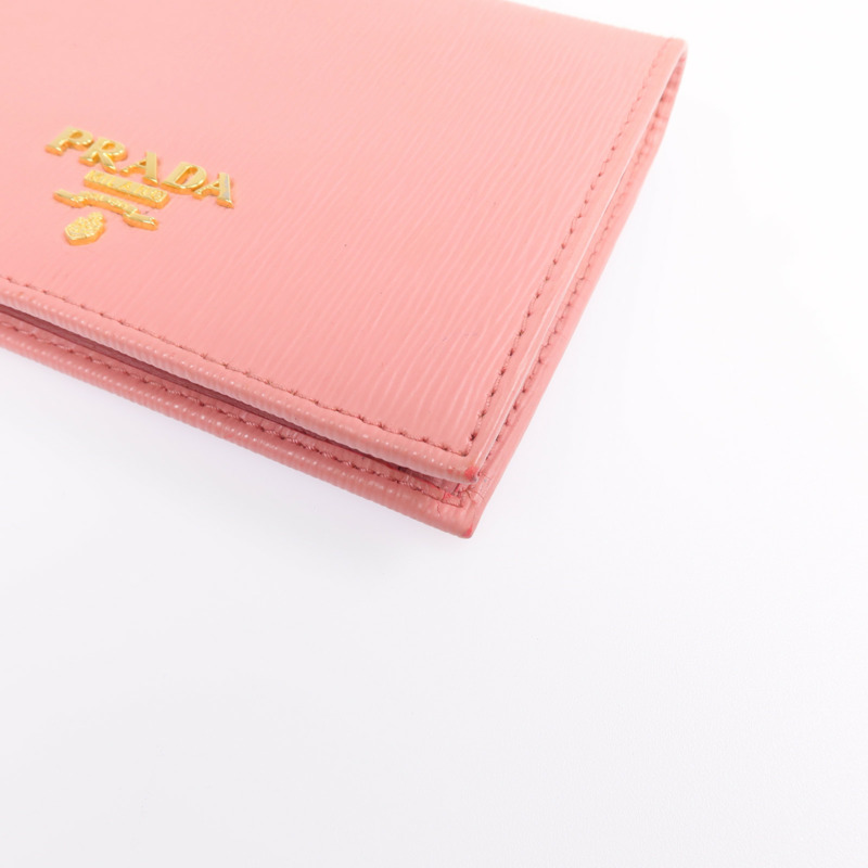 PRADA 牛皮皮革Wallet金扣錢包-6