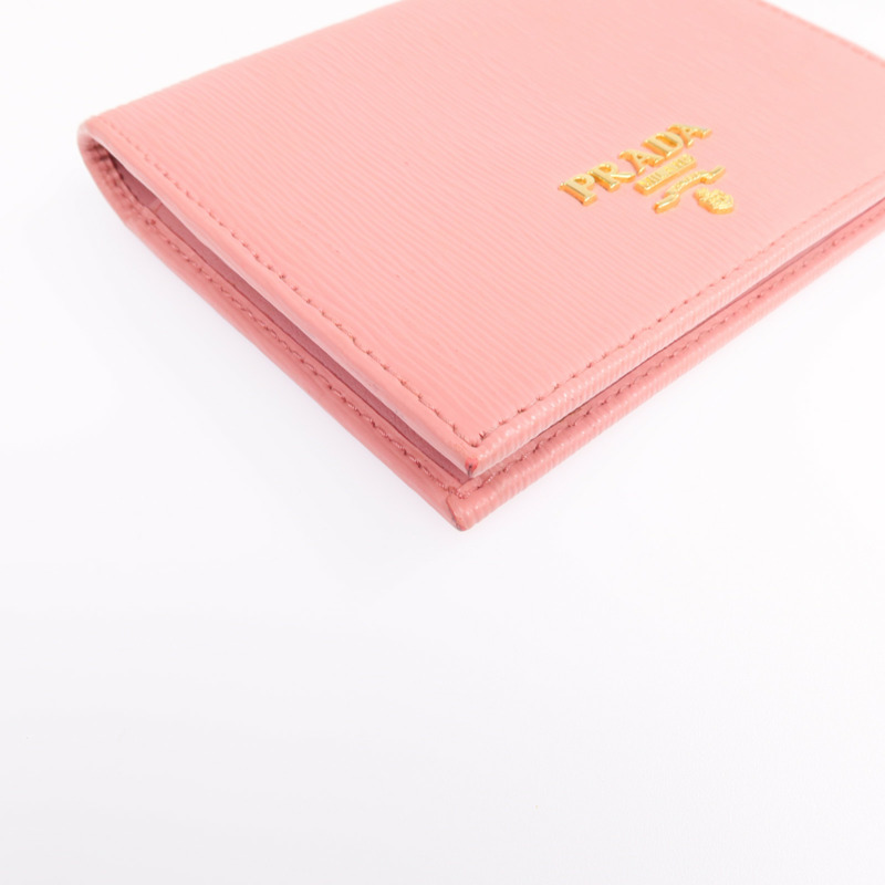 PRADA 牛皮皮革Wallet金扣錢包-7