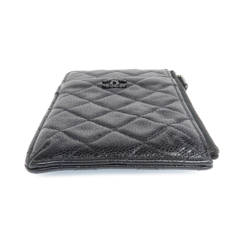 CHANEL 牛皮皮革Phone Zipper Wallet銀扣長錢包-5