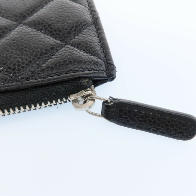 CHANEL 牛皮皮革Phone Zipper Wallet銀扣長錢包-15