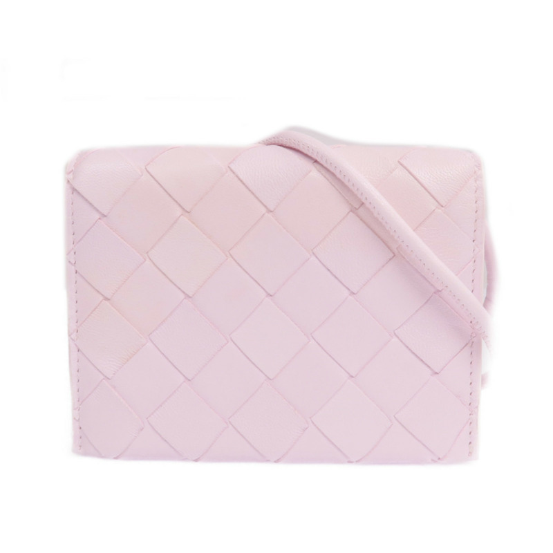 BOTTEGA VENETA 羊皮皮革Card Case with strap金扣卡片套-0