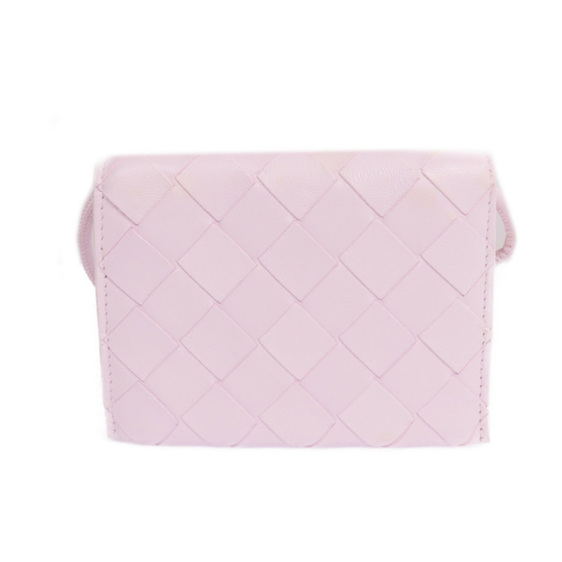 BOTTEGA VENETA 羊皮皮革Card Case with strap金扣卡片套-1