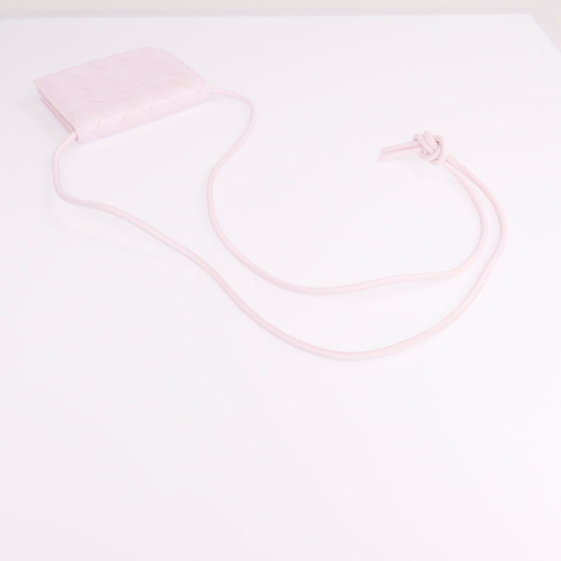 BOTTEGA VENETA 羊皮皮革Card Case with strap金扣卡片套-4