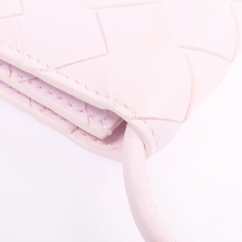 BOTTEGA VENETA 羊皮皮革Card Case with strap金扣卡片套-7