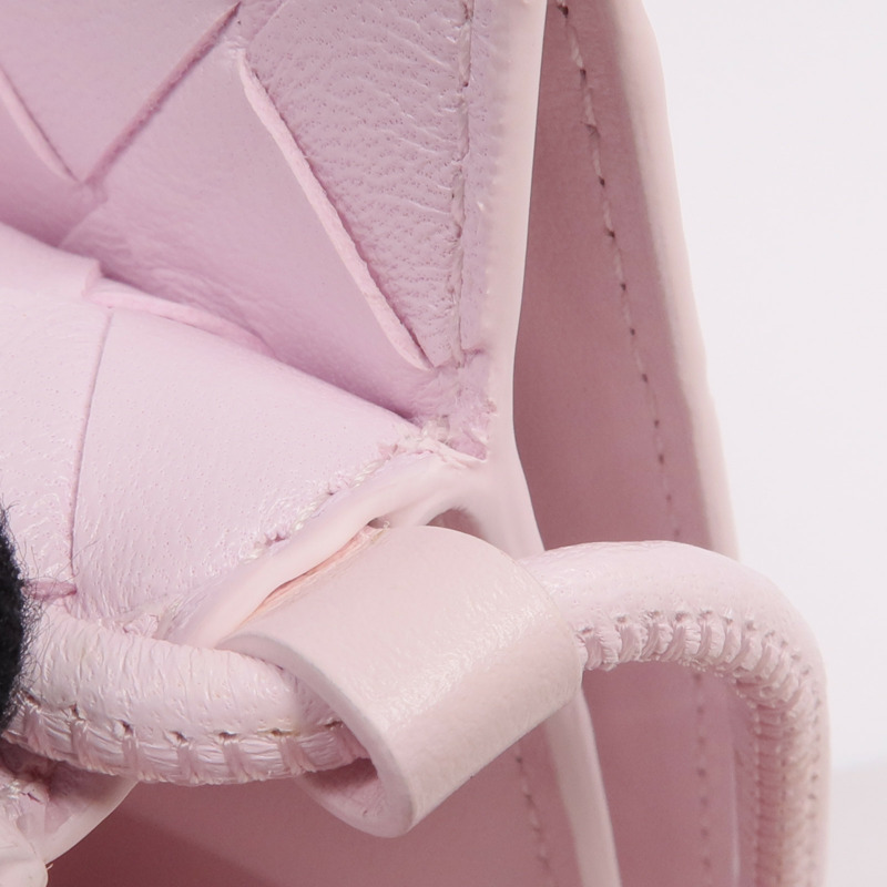 BOTTEGA VENETA 羊皮皮革Card Case with strap金扣卡片套-15