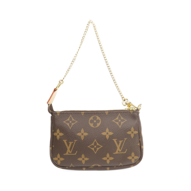 LOUIS VUITTON Monogram Mini Pochette Accessoires金扣手挽袋-1