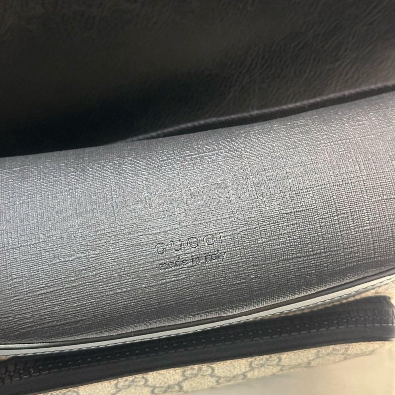 💎Han's house精品服飾💎 GUCCI 古馳 GG Supreme 塗層帆布 皮革 大款 腰包-2