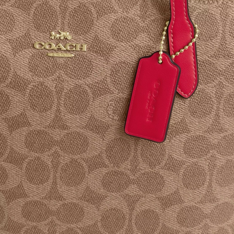 Coach 女士 FIONA 經典SIGNATURE 拉鍊托特包均碼 通用碼24cm*10cm*21cm-1