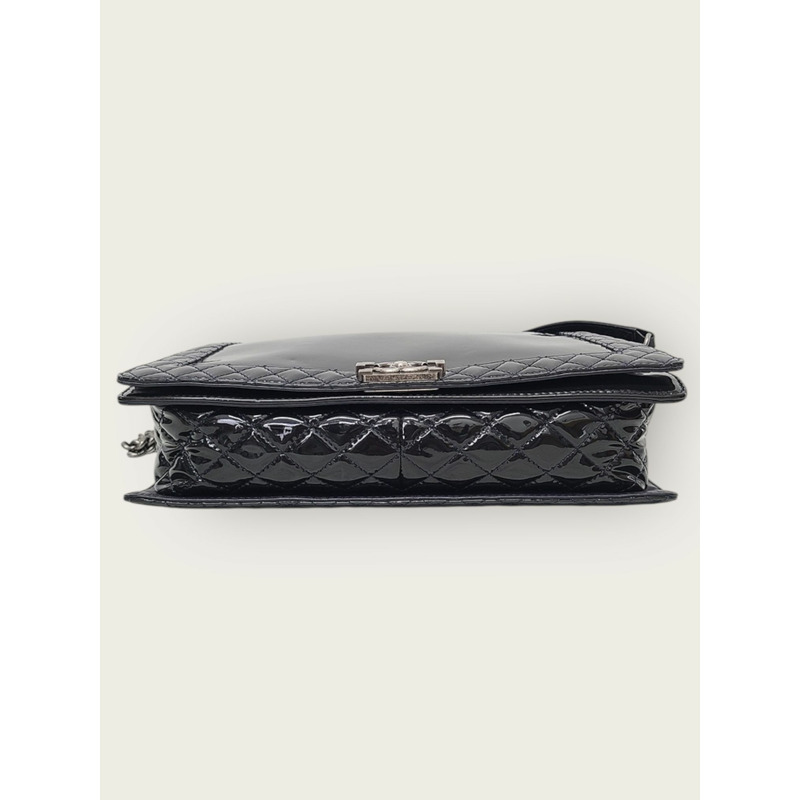 【包稅】CHANEL 專利復古銀色大號男童包-6