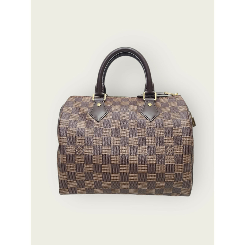 【包稅】LOUIS VUITTON Damier Ebene 帆布 Speedy 托特包-0