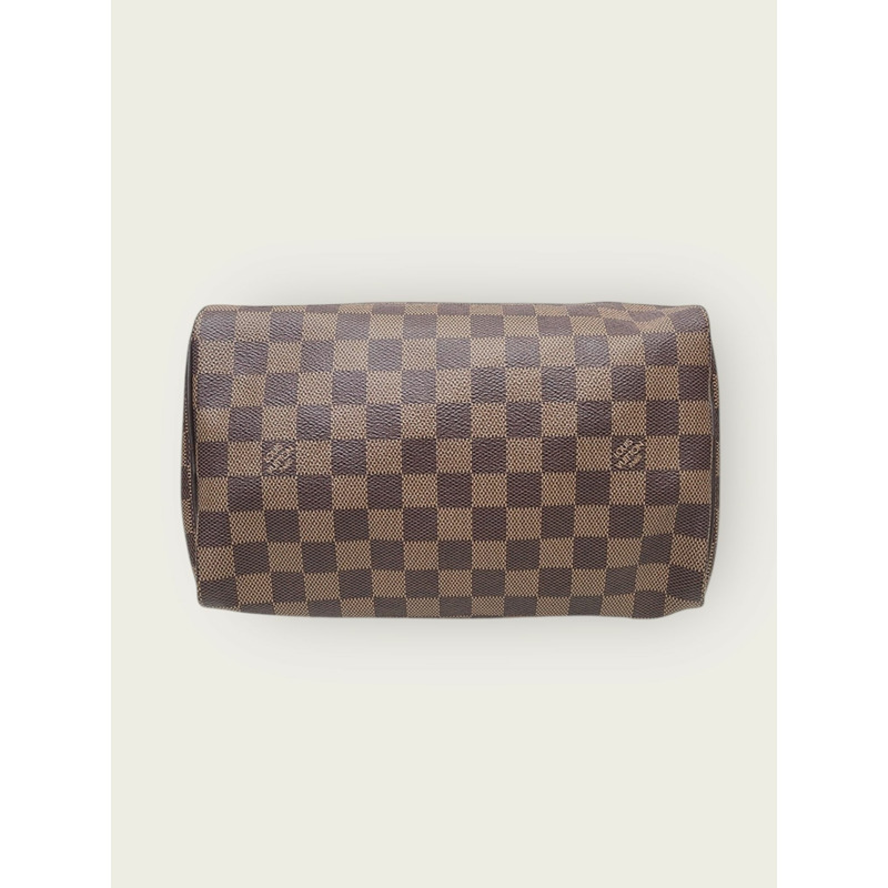 【包稅】LOUIS VUITTON Damier Ebene 帆布 Speedy 托特包-5