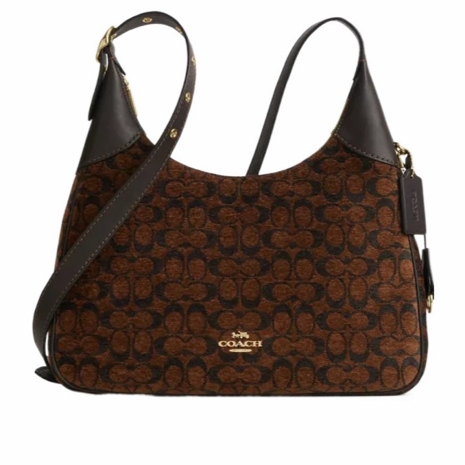 Coach 女士 Ella 標誌性雪尼爾單肩包均碼碼35.5cm*6.3cm*32.4cm-0