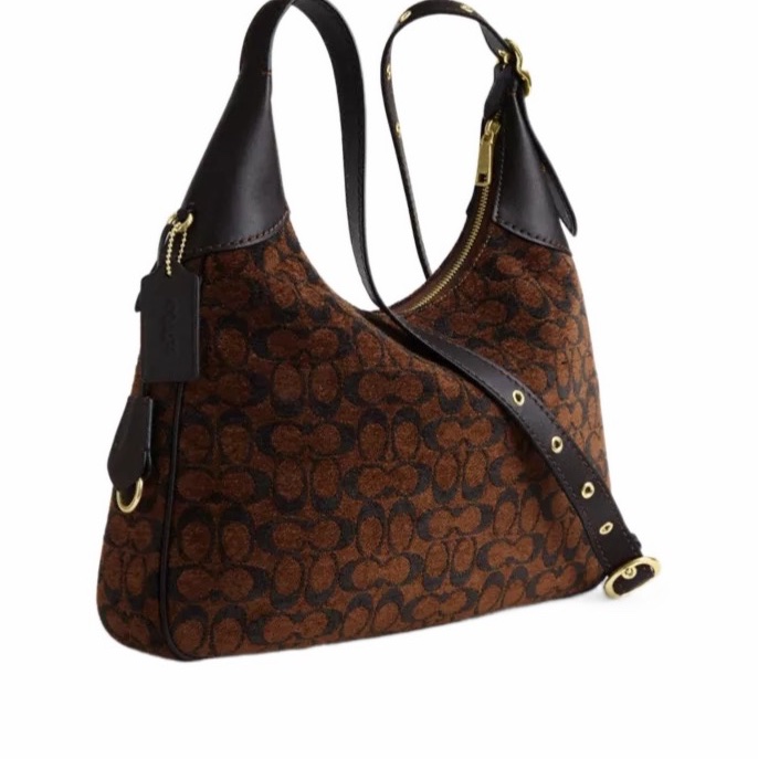 Coach 女士 Ella 標誌性雪尼爾單肩包均碼碼35.5cm*6.3cm*32.4cm-2