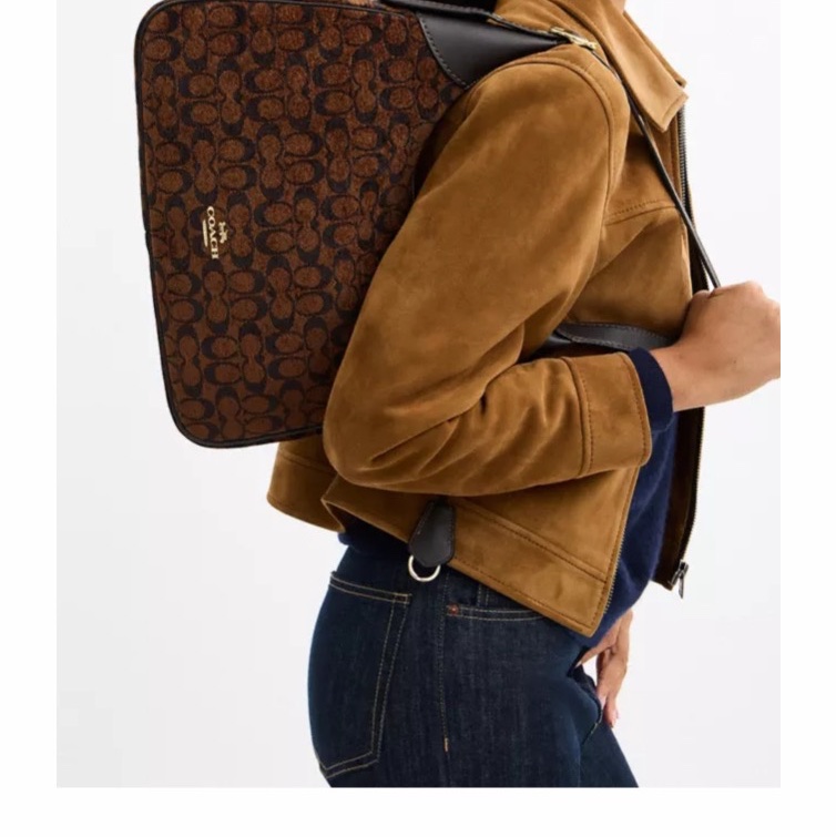 Coach 女士 Ella 標誌性雪尼爾單肩包均碼碼35.5cm*6.3cm*32.4cm-7