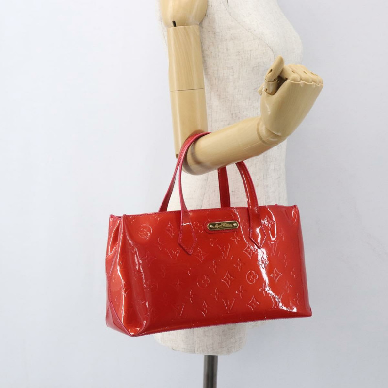 【日本直送】路易威登 Monogram Vernis Wilshire Boulevard 手袋 Rose Pop M93643 正品 162013-21