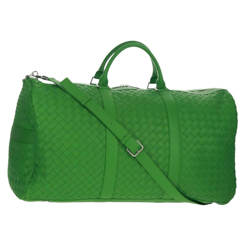 【日本直送】BOTTEGA VENETA MAXI INTRECCIATO 包皮革 2way 綠色銀色正品 yk20171AV-0