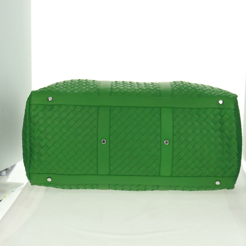 【日本直送】BOTTEGA VENETA MAXI INTRECCIATO 包皮革 2way 綠色銀色正品 yk20171AV-4