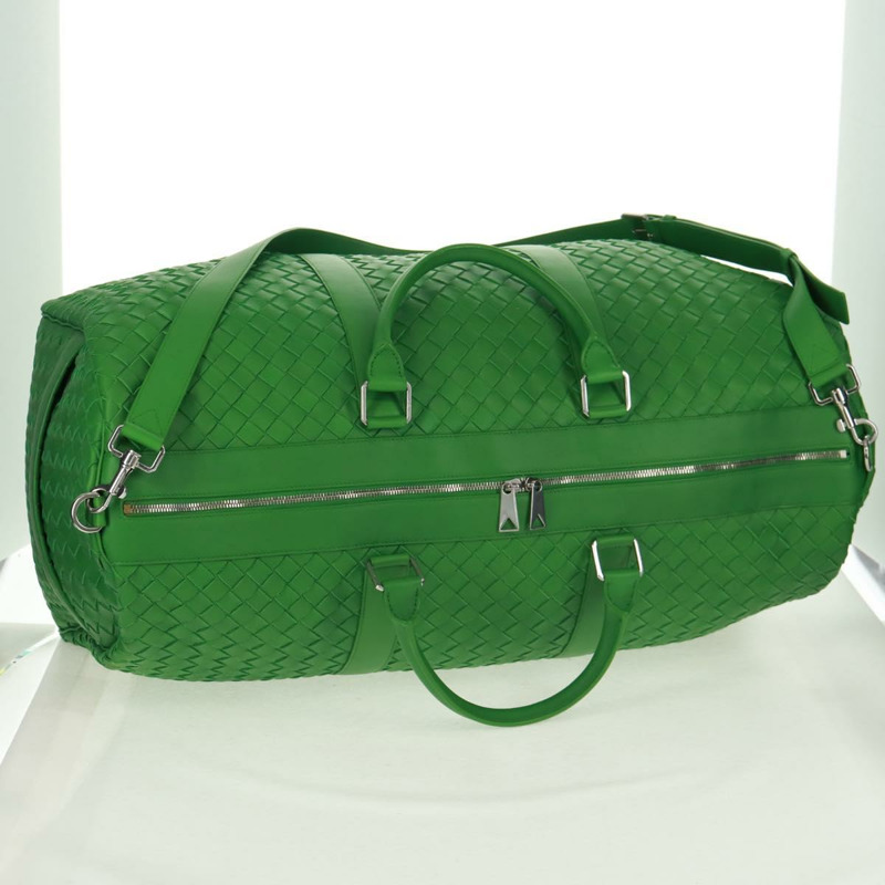 【日本直送】BOTTEGA VENETA MAXI INTRECCIATO 包皮革 2way 綠色銀色正品 yk20171AV-5