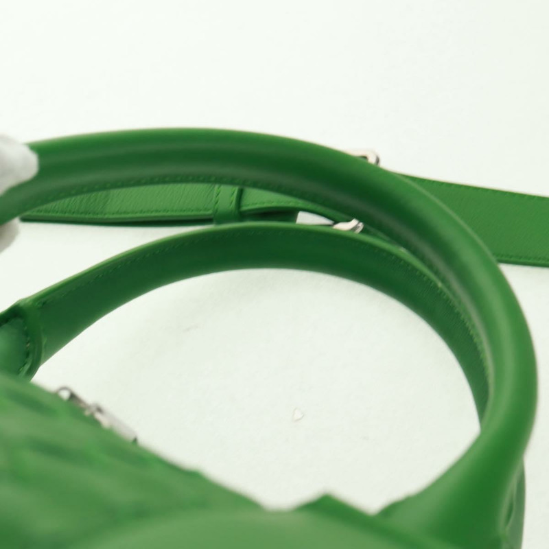 【日本直送】BOTTEGA VENETA MAXI INTRECCIATO 包皮革 2way 綠色銀色正品 yk20171AV-13