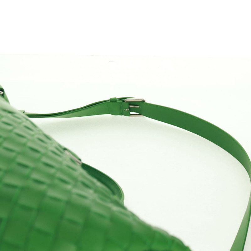 【日本直送】BOTTEGA VENETA MAXI INTRECCIATO 包皮革 2way 綠色銀色正品 yk20171AV-15