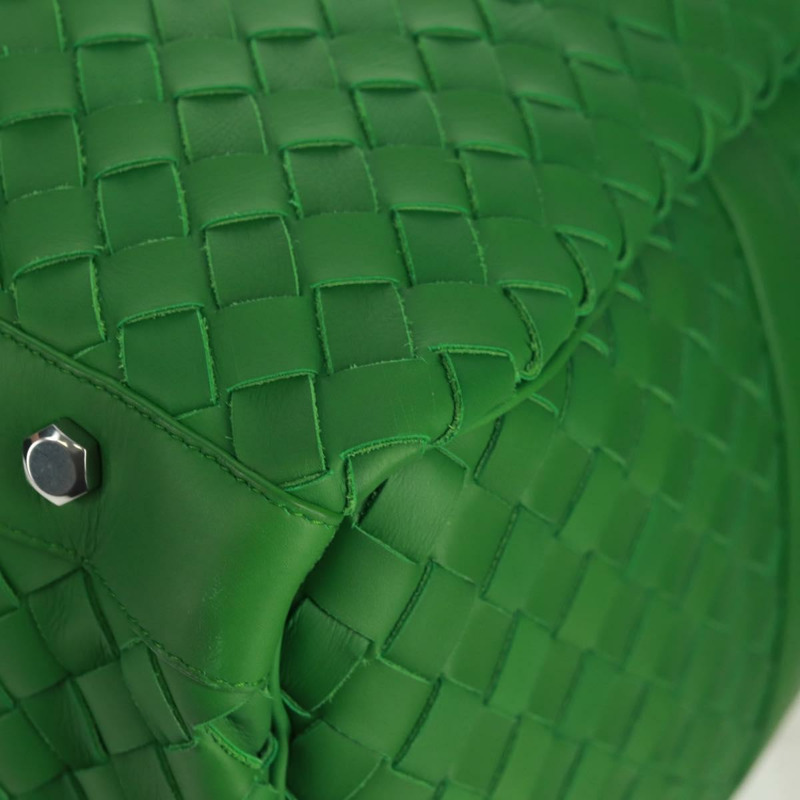 【日本直送】BOTTEGA VENETA MAXI INTRECCIATO 包皮革 2way 綠色銀色正品 yk20171AV-16