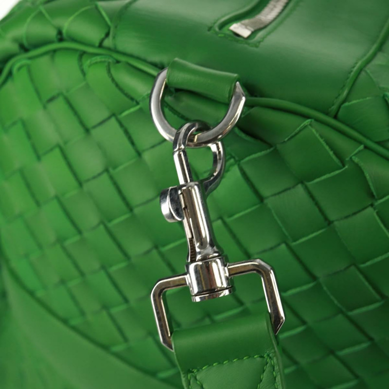 【日本直送】BOTTEGA VENETA MAXI INTRECCIATO 包皮革 2way 綠色銀色正品 yk20171AV-19