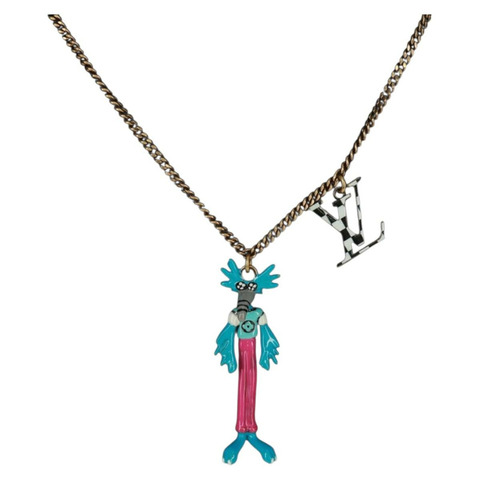 路易威登 Zoom-kun LV 動物項鍊 金屬金色 MP2928 正品 162894M