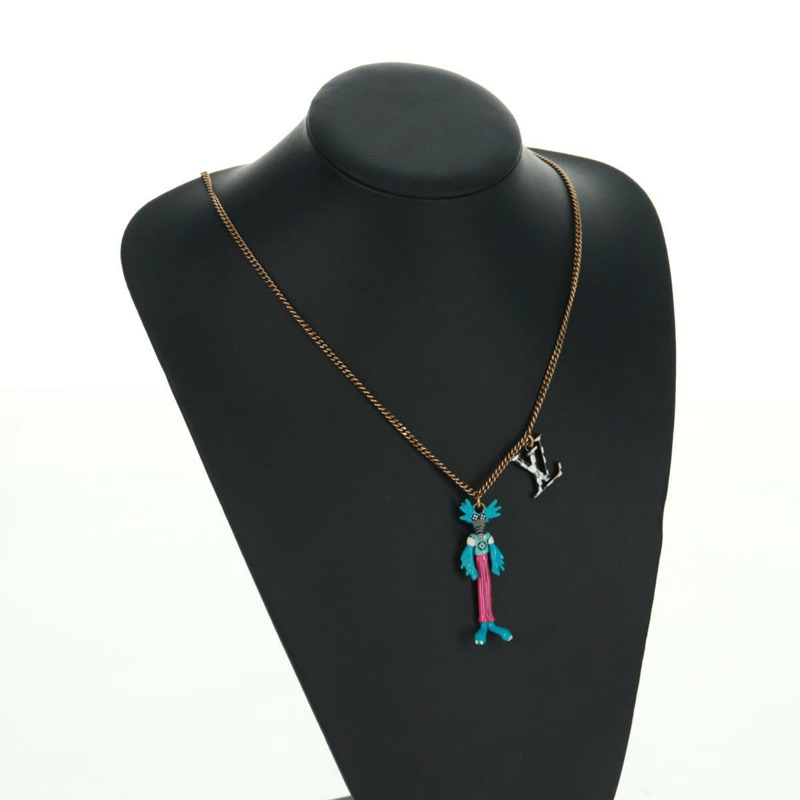 【日本直送】路易威登 Zoom-kun LV 動物項鍊 金屬金色 MP2928 正品 162894M-16