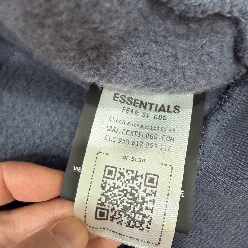 FEAR OF GOD ESSENTIALS Cropped 海軍藍 短版 連帽衫 連帽T  帽T-14