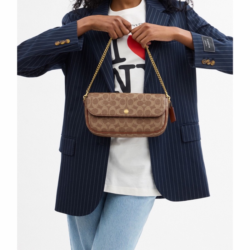 Coach 女士 Brook 翻蓋鏈條單肩包均碼碼23.5cm*4.5cm*12cm-2