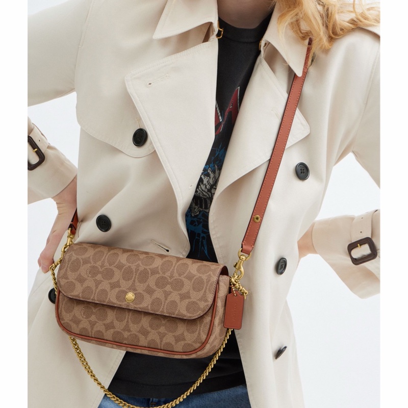 Coach 女士 Brook 翻蓋鏈條單肩包均碼碼23.5cm*4.5cm*12cm-3