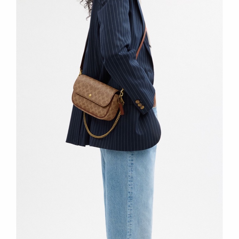 Coach 女士 Brook 翻蓋鏈條單肩包均碼碼23.5cm*4.5cm*12cm-6