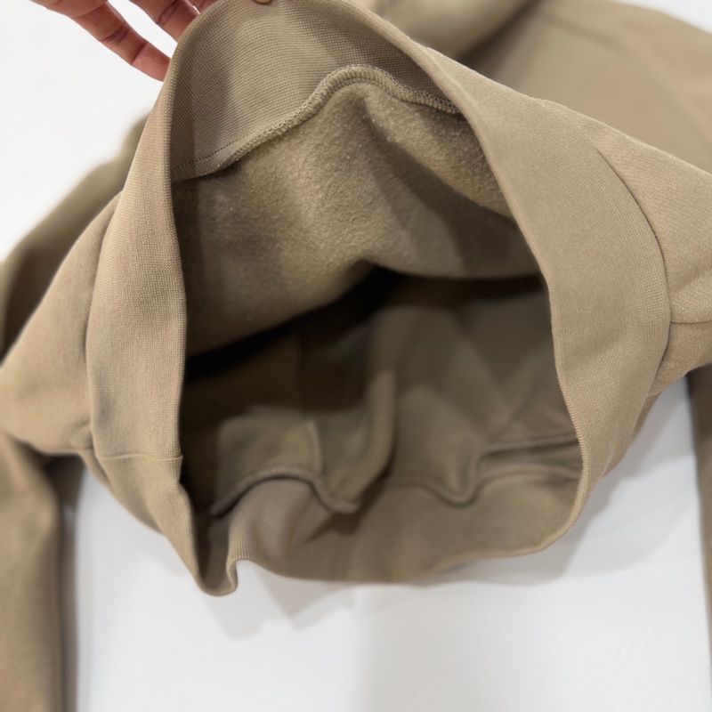 FEAR OF GOD ESSENTIALS Cropped 卡其 短版 連帽衫 連帽T  帽T-12