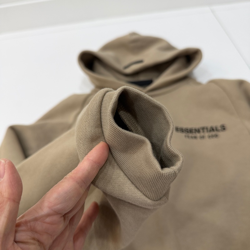 FEAR OF GOD ESSENTIALS Cropped 卡其 短版 連帽衫 連帽T  帽T-14