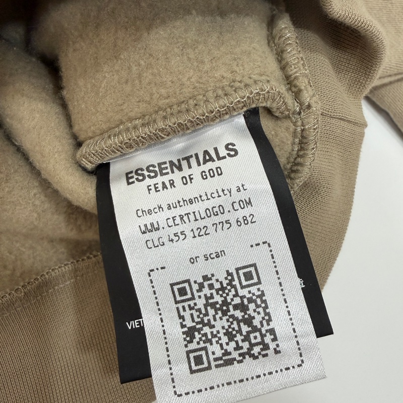 FEAR OF GOD ESSENTIALS Cropped 卡其 短版 連帽衫 連帽T  帽T-15