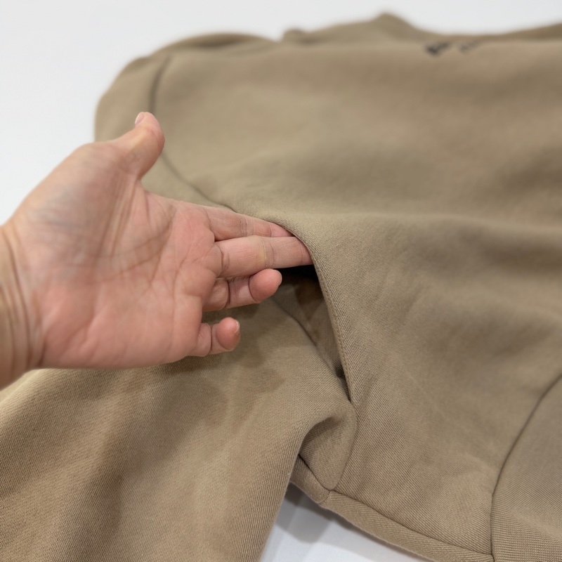 FEAR OF GOD ESSENTIALS Cropped 卡其 短版 連帽衫 連帽T  帽T-18