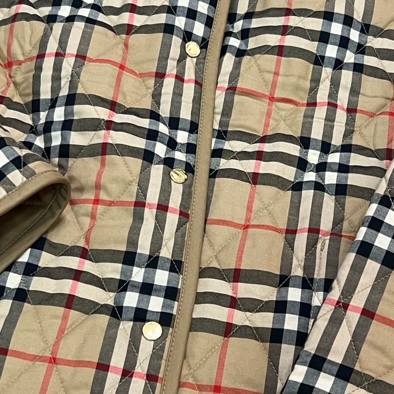 Burberry 燈芯絨衣領菱形縫線外套（雙面穿）-2