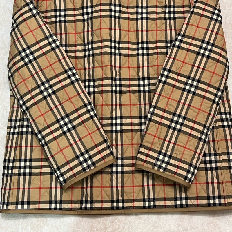 Burberry 燈芯絨衣領菱形縫線外套（雙面穿）-4