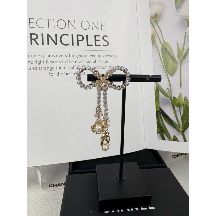 全新正品✨櫃上新款Chanel 香奈兒25C海洋系列蝴蝶結貝殼流蘇星星垂墜式胸針-2