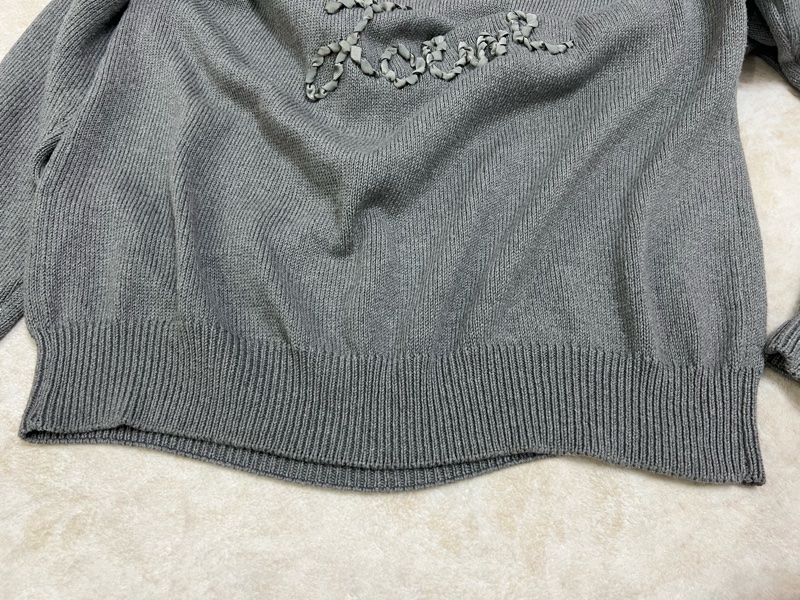 Loewe 立體字母logo灰色針織上衣-4