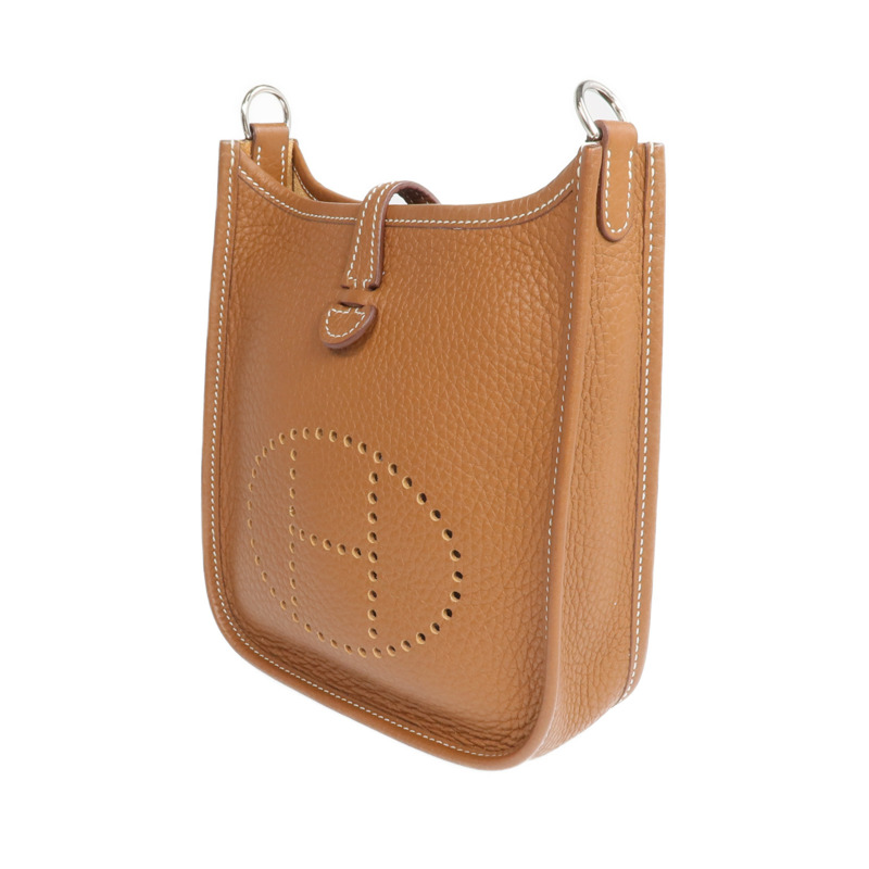 HERMES Clemence皮革Evelyne TPM 銀扣肩背袋-2