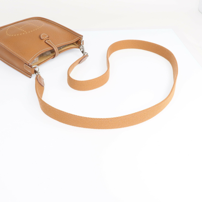 HERMES Clemence皮革Evelyne TPM 銀扣肩背袋-4