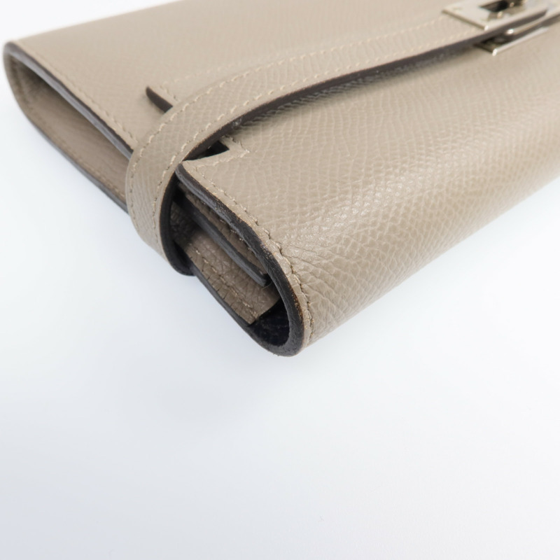 HERMES Epsom皮革Kelly Wallet金扣長錢包-8